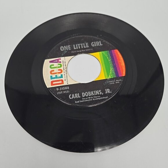 One Little Girl / Exclusivly Yours by Carl Dobkins JR 45 RPM Vinyl Record - Picture 1 of 4